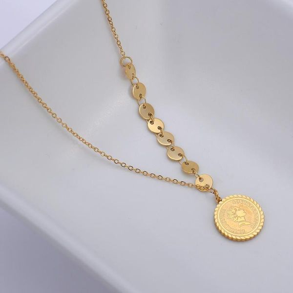 Stainless Steel Choker Necklace For Women Fashion Head Coin Round Pendant Chain Charm Jewelry Gift Chains, Silver
Stainless Steel Choker Necklace For Women Fashion Head Coin Round Pendant Chain Charm Jewelry Gift Chains, Silver