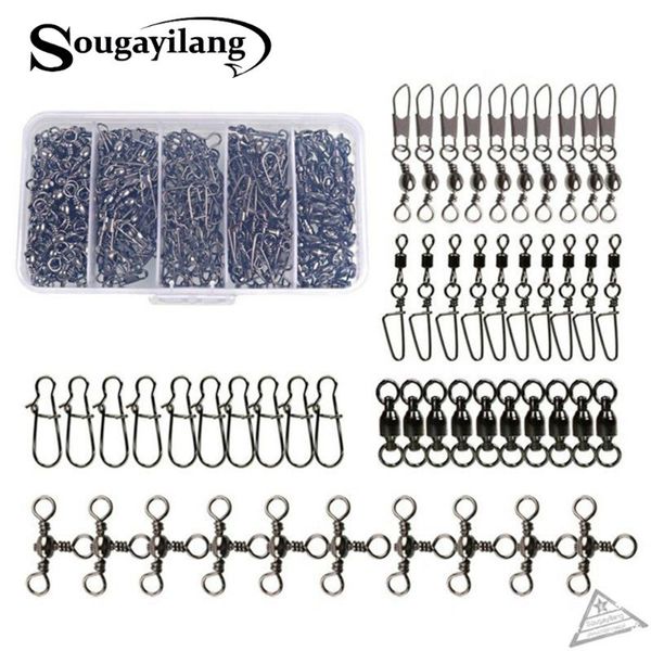 sougayilang 50/100pcs fishing swivel barrel rolling stainless hooks bearing connector accessories badminton sets
sougayilang 50/100pcs fishing swivel barrel rolling stainless hooks bearing connector accessories badminton sets