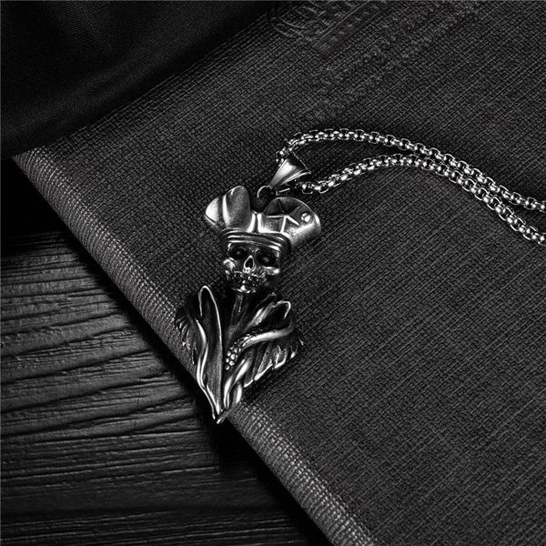 pendant necklaces nordic fashion skeleton stainless steel color personality necklace men retro pirate skull jewelry on the neck, Silver
pendant necklaces nordic fashion skeleton stainless steel color personality necklace men retro pirate skull jewelry on the neck, Silver
