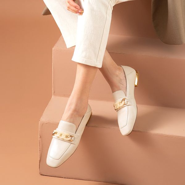 dress shoes loafers genuine sheep square toe lady with metal chain decoration soft women flats handmade 27436, Black
dress shoes loafers genuine sheep square toe lady with metal chain decoration soft women flats handmade 27436, Black