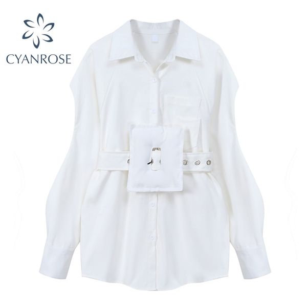 solid blouses with high waist belt slim puff long sleeve lapel cardigan shirts female chic spring ol work blusas 210430, White
solid blouses with high waist belt slim puff long sleeve lapel cardigan shirts female chic spring ol work blusas 210430, White