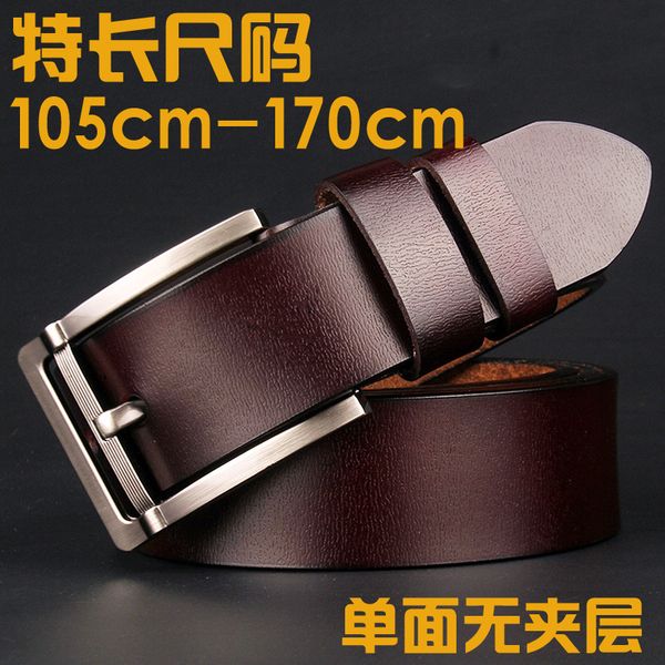 men's extra long leisure pin buckle, 150cm belt, fat man's cow leather pants belt, Black;brown
men's extra long leisure pin buckle, 150cm belt, fat man's cow leather pants belt, Black;brown