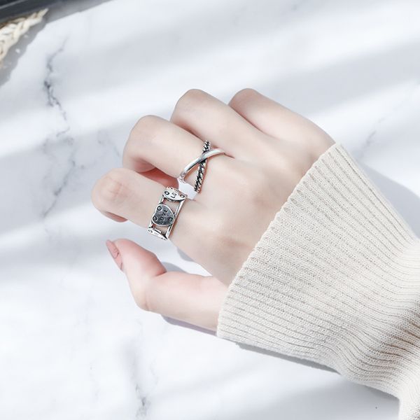 japanese and korean s925 silver wide face index finger ring women's old opening adjustable exaggerated personality 7gvi, Golden;silver
japanese and korean s925 silver wide face index finger ring women's old opening adjustable exaggerated personality 7gvi, Golden;silver