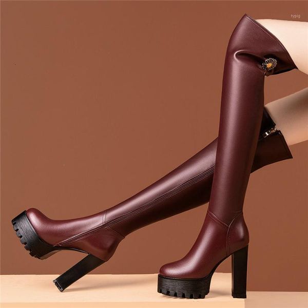boots thigh high winter creepers women genuine leather heel over the knee motorcycle female warm round toe pumps shoes1 zw48, Black
boots thigh high winter creepers women genuine leather heel over the knee motorcycle female warm round toe pumps shoes1 zw48, Black