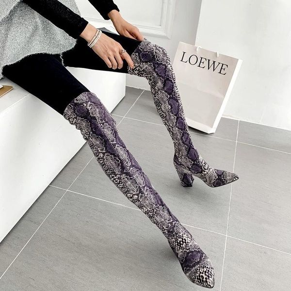 boots qplyxcoplus size 34-42 snake print stretch over the knee thick high heels autmn wintr thigh women, Black
boots qplyxcoplus size 34-42 snake print stretch over the knee thick high heels autmn wintr thigh women, Black