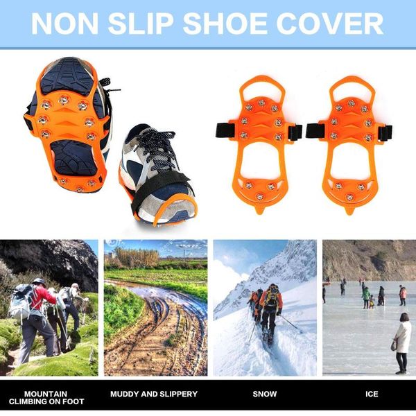cords, slings and webbing anti-skid claw snow ice climbing shoe spikes toothed crampon shoes boots cover outdoor sports for skiing walking h
cords, slings and webbing anti-skid claw snow ice climbing shoe spikes toothed crampon shoes boots cover outdoor sports for skiing walking h