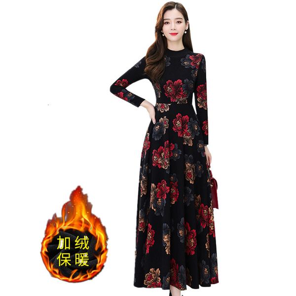 casual dresses fashion long dress women plus size autumn winter elegant fleece base big pendulum ladies vestidos 3xl g875 sl03, Black;gray
casual dresses fashion long dress women plus size autumn winter elegant fleece base big pendulum ladies vestidos 3xl g875 sl03, Black;gray