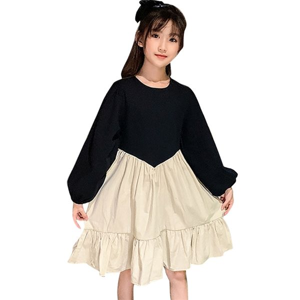 big girls dress patchwork es for girl puff sleeve kid casual style children's clothing 6 8 10 12 14 210528, Red;yellow
big girls dress patchwork es for girl puff sleeve kid casual style children's clothing 6 8 10 12 14 210528, Red;yellow