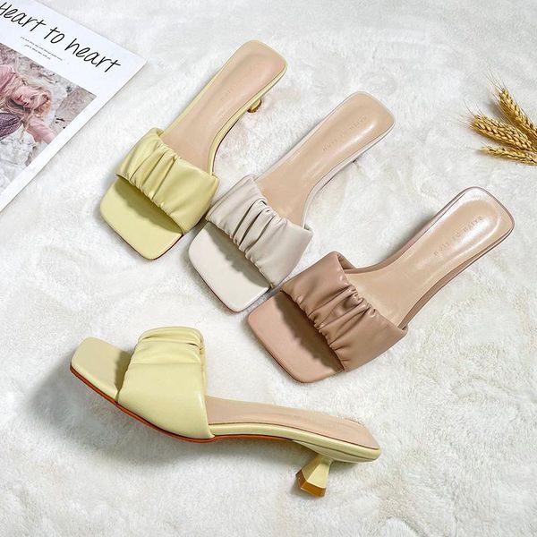 summer women slippers pu leather soft comfortable 5.5cm high heel ladies pleated beach bohemian slide sandals, Black
summer women slippers pu leather soft comfortable 5.5cm high heel ladies pleated beach bohemian slide sandals, Black