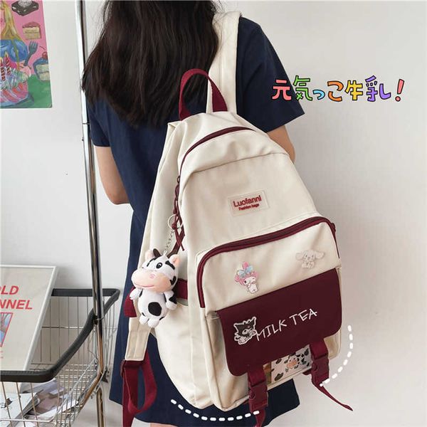 cute korean chic color matching soft girl backpack large capacity high school student schoolbag
cute korean chic color matching soft girl backpack large capacity high school student schoolbag