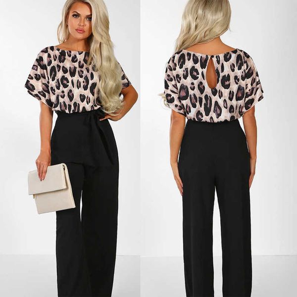 skirts leopard print patchwork straight jumpsuits summer casual o neck loose women high waist bandage long overalls office wears s2dw, Black
skirts leopard print patchwork straight jumpsuits summer casual o neck loose women high waist bandage long overalls office wears s2dw, Black