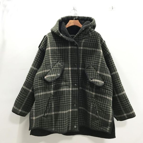 women's wool & blends a type of tweed checkered hooded composite granular cashmere waist collection overcoat in winter 20 years, Black
women's wool & blends a type of tweed checkered hooded composite granular cashmere waist collection overcoat in winter 20 years, Black