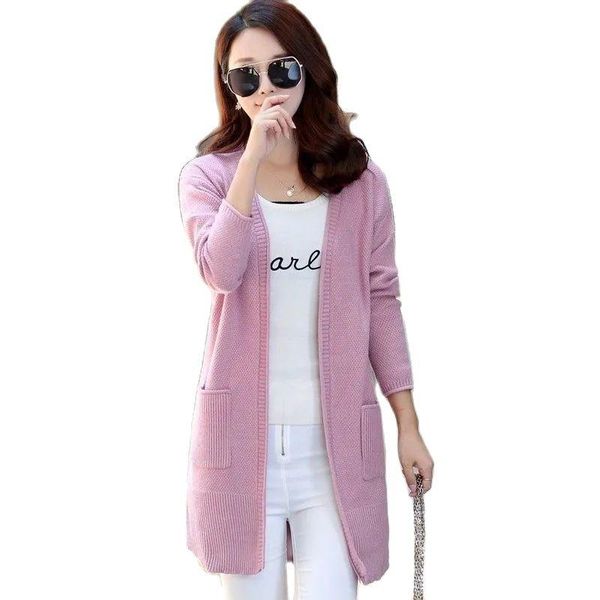 women's knits & tees spring autumn 2021 ladies sweater coats mid long loose cardigan elegant female outerwear outer jacket r321, White
women's knits & tees spring autumn 2021 ladies sweater coats mid long loose cardigan elegant female outerwear outer jacket r321, White