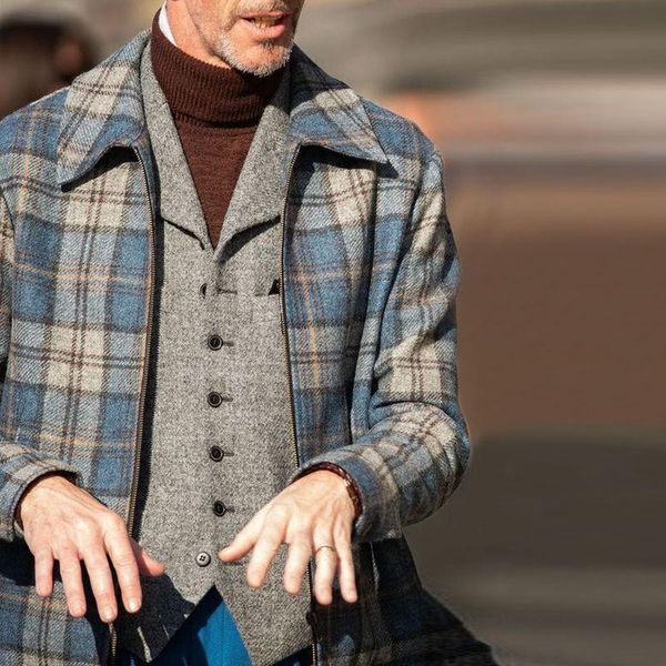 men's jackets coat autumn 2021 plaid geometric pattern lapel zip men fashion long sleeve mens clothing trends, Black;brown
men's jackets coat autumn 2021 plaid geometric pattern lapel zip men fashion long sleeve mens clothing trends, Black;brown