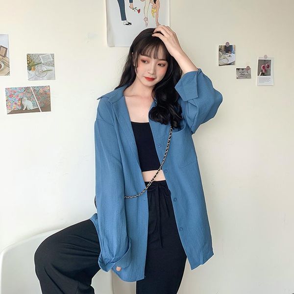 women's blouses & shirts women moda feminina verao 2021 cardigan shirt long sleeve camisa chemise loose plus size a258, White
women's blouses & shirts women moda feminina verao 2021 cardigan shirt long sleeve camisa chemise loose plus size a258, White