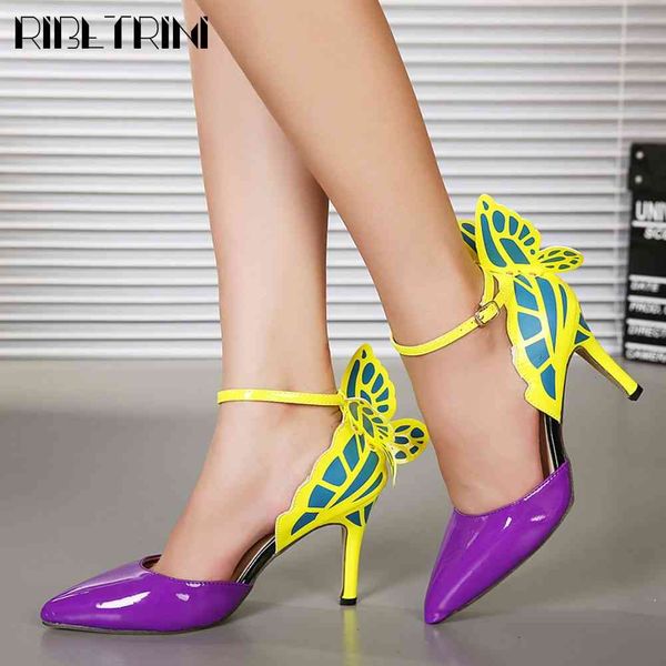 sandals pointed toe shallow shoes sweet date butterfly decorating women high thin heels party sandals, Black
sandals pointed toe shallow shoes sweet date butterfly decorating women high thin heels party sandals, Black