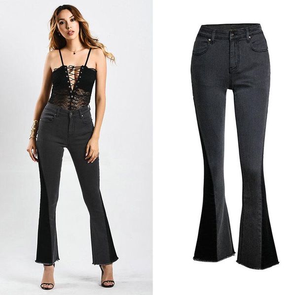 fashion women mid waist denim flare pants stretch slim wide streetwear trousers jeans for ladies casual cloth-fitting women's, Blue
fashion women mid waist denim flare pants stretch slim wide streetwear trousers jeans for ladies casual cloth-fitting women's, Blue