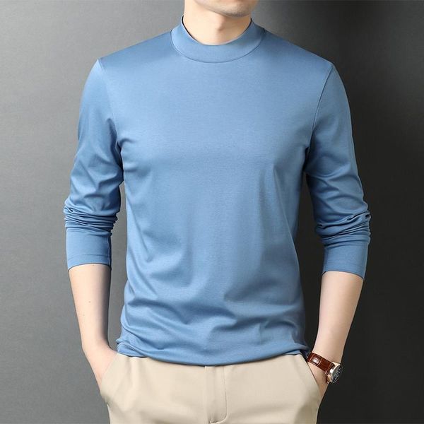 men's t-shirts 2021 autumn and winter tees men half high collar long-sleeved t shirt jke159, White;black
men's t-shirts 2021 autumn and winter tees men half high collar long-sleeved t shirt jke159, White;black