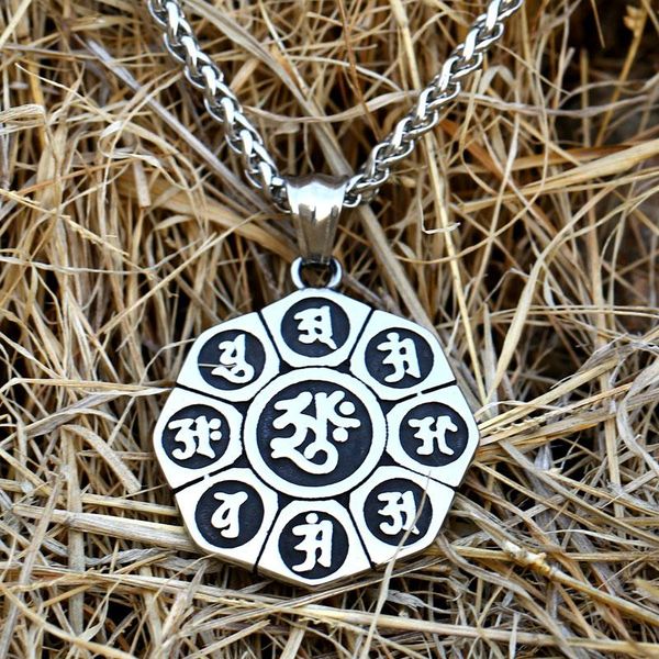 Stainless Steel Six Words' Mantra Buddhism Pendant Chain Necklace Men Jewelry BP8-175 Necklaces, Silver
Stainless Steel Six Words' Mantra Buddhism Pendant Chain Necklace Men Jewelry BP8-175 Necklaces, Silver