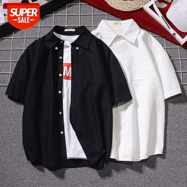 simple solid color short-sleeved shirt men's thin casual cotton and linen slim-fit half-sleeved men #0k4a, White;black
simple solid color short-sleeved shirt men's thin casual cotton and linen slim-fit half-sleeved men #0k4a, White;black