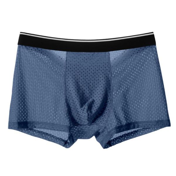 underpants men ice silk underwear mesh breathable transparent boxer briefs panties men's modal shorts, Black;white
underpants men ice silk underwear mesh breathable transparent boxer briefs panties men's modal shorts, Black;white