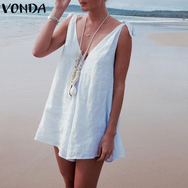 women's jumpsuits & rompers vonda 2021 women summer playsuits solid v-neck backless cotton casual beach short jumpsuit plus size, Black;white
women's jumpsuits & rompers vonda 2021 women summer playsuits solid v-neck backless cotton casual beach short jumpsuit plus size, Black;white