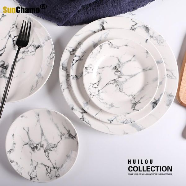 dishes & plates 3 pcs/set 6/8/10 inches porcelain flat plate sets marble ceramic western dinner snack steak fruit salad
dishes & plates 3 pcs/set 6/8/10 inches porcelain flat plate sets marble ceramic western dinner snack steak fruit salad