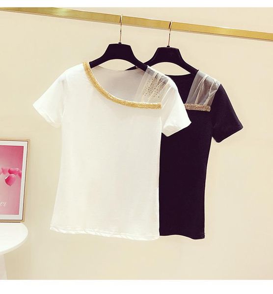 women's t-shirt 2021 fashion camisole short sleeveless comfortable casual women one, White
women's t-shirt 2021 fashion camisole short sleeveless comfortable casual women one, White