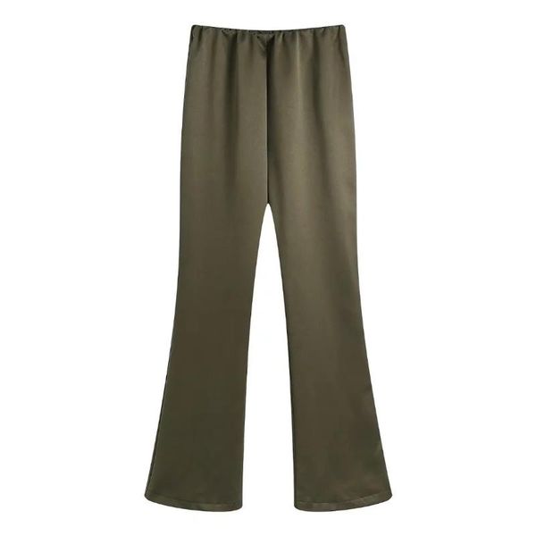 women's pants & capris 2021 autumn and winter european american style silk satin texture micro trumpet elastic waist straight tube, Black;white
women's pants & capris 2021 autumn and winter european american style silk satin texture micro trumpet elastic waist straight tube, Black;white