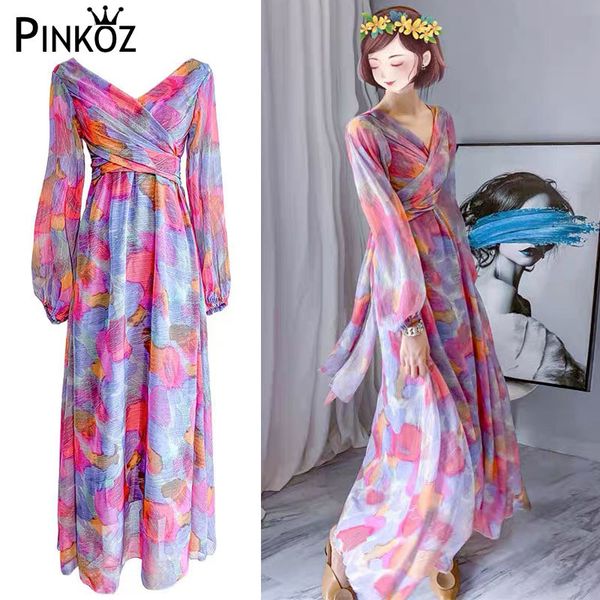 summer vacation long dress women's sleeve belted floral print elegant holiday bohemian chiffon maxi de mulher 210421, Black;gray
summer vacation long dress women's sleeve belted floral print elegant holiday bohemian chiffon maxi de mulher 210421, Black;gray