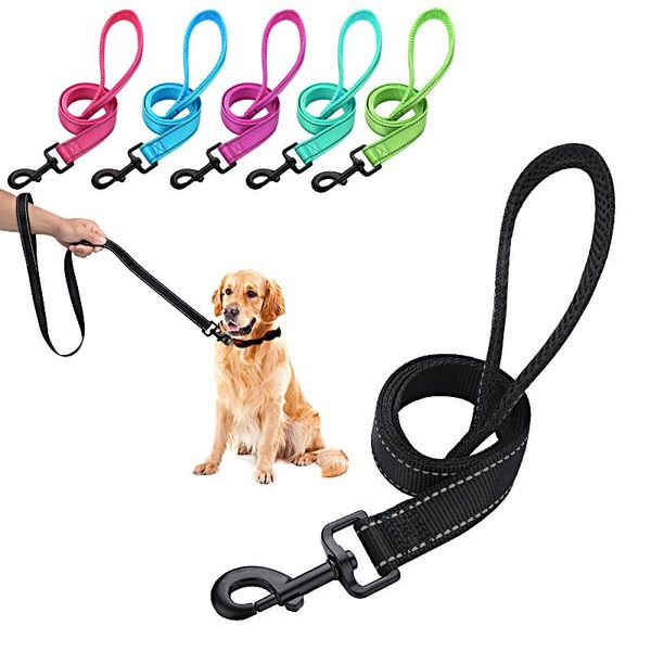 nylon reflective dog leash comfortable mesh handle pet walking leashes lead traction rope for small medium large dogs collars &
nylon reflective dog leash comfortable mesh handle pet walking leashes lead traction rope for small medium large dogs collars &