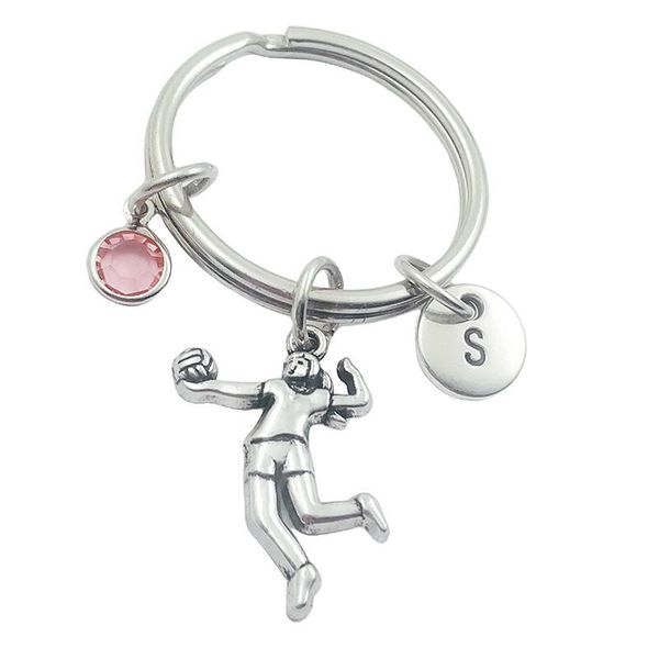 keychains volleyball player initial letter birthstone keyring creative fashion jewelry women gifts accessories pendant, Silver
keychains volleyball player initial letter birthstone keyring creative fashion jewelry women gifts accessories pendant, Silver