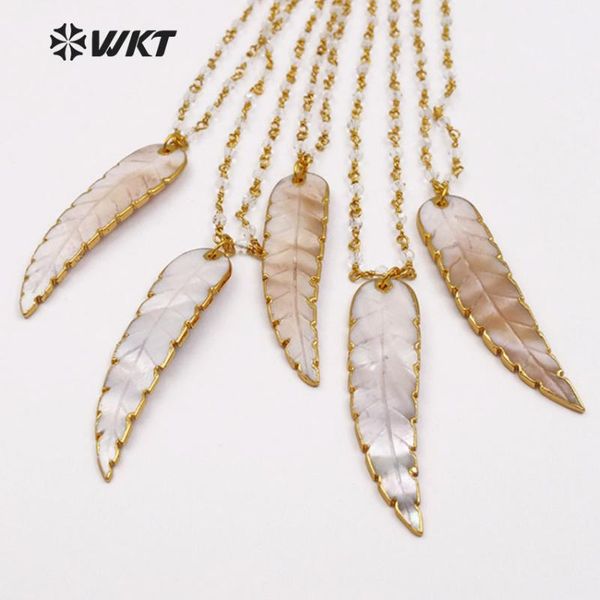 pendant necklaces wt-jn034 wholesale custom natural shell necklace feather shape adorable with gold electroplated for women, Silver
pendant necklaces wt-jn034 wholesale custom natural shell necklace feather shape adorable with gold electroplated for women, Silver