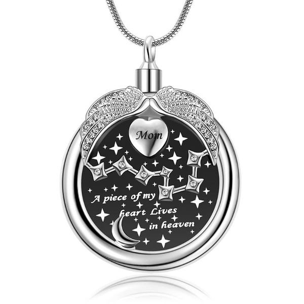 star and moon memorial urn pendant necklace a piece of my heart lives in heaven angle wing cremation ash jewelry necklaces, Silver
star and moon memorial urn pendant necklace a piece of my heart lives in heaven angle wing cremation ash jewelry necklaces, Silver