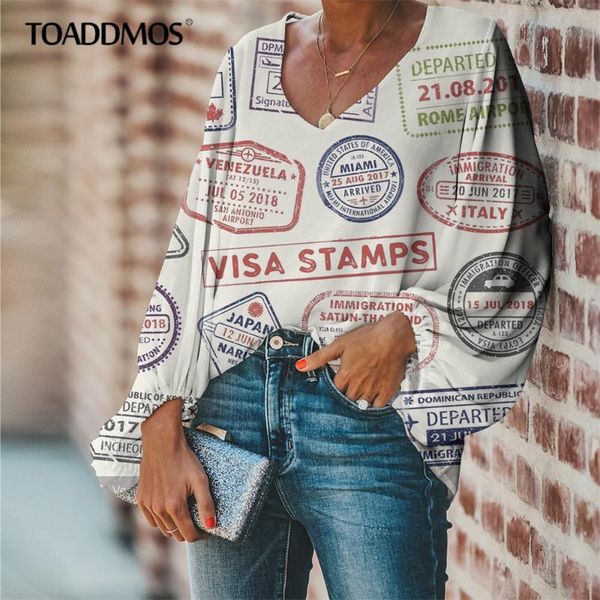 retro stamp design women blouse brand bell sleeves loose ladies clothes v-neck shirts for teen girls plus size women's blouses &, White
retro stamp design women blouse brand bell sleeves loose ladies clothes v-neck shirts for teen girls plus size women's blouses &, White