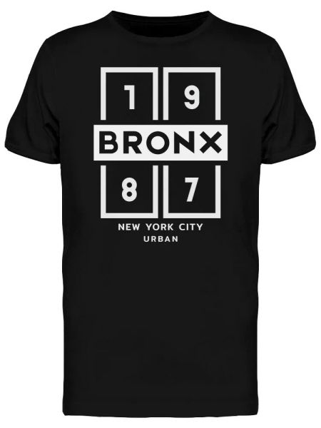 bronx grid 87 men's tee -image by shutterstock, White;black