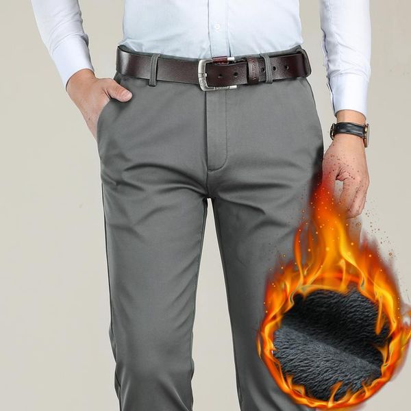 big size 40 42 44 winter men warm casual pants business fashion classic style thicken stretch trousers male brand gray khaki men's, Black
big size 40 42 44 winter men warm casual pants business fashion classic style thicken stretch trousers male brand gray khaki men's, Black