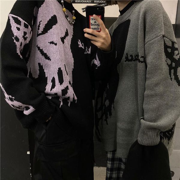 women's sweaters sweater oversize goth knitted black long sleeve hip hop pullovers korean fashion harajuku plus size winter clothes, White;black
women's sweaters sweater oversize goth knitted black long sleeve hip hop pullovers korean fashion harajuku plus size winter clothes, White;black
