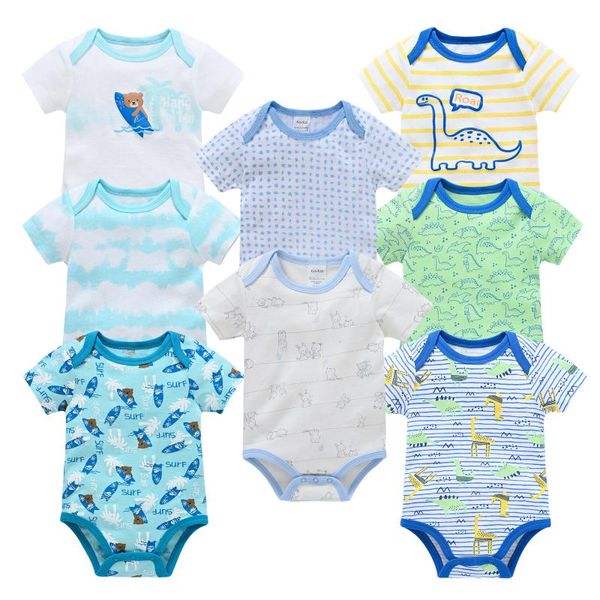 rompers honeyzone 8pcs short sleeve jumpsuit summer infant toddler boys clothes born romper baby costume cute printing fashion onesie, Blue
rompers honeyzone 8pcs short sleeve jumpsuit summer infant toddler boys clothes born romper baby costume cute printing fashion onesie, Blue
