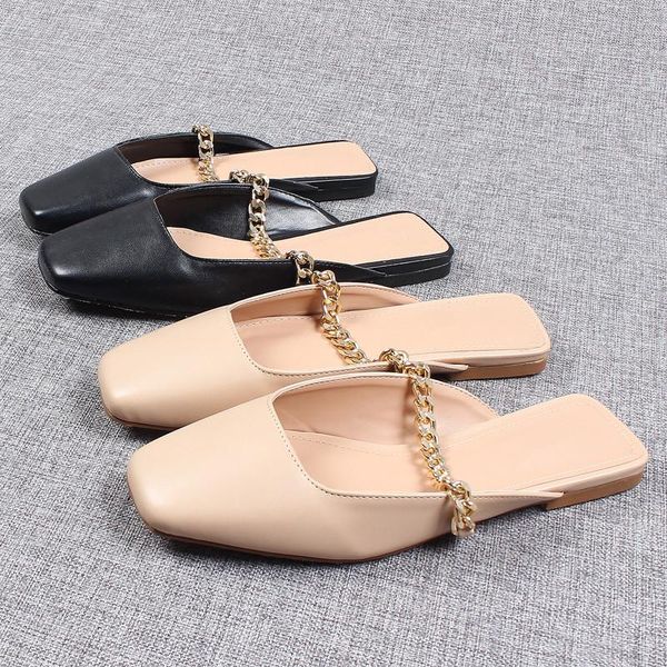 shoes women slippers casual rivet pantofle slides square toe soft luxury 2021 cover flat basic fashion rubber chain pu bonded, Black
shoes women slippers casual rivet pantofle slides square toe soft luxury 2021 cover flat basic fashion rubber chain pu bonded, Black