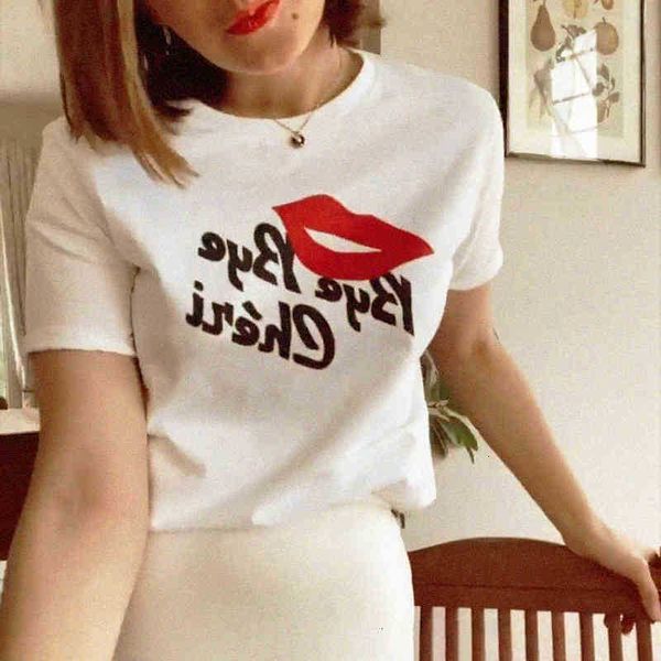 women's t-shirt shirs red lips paern tee shir femme coon round collar shor sleeve chic elegan summer vinage casual shirs francais 9gk4, White
women's t-shirt shirs red lips paern tee shir femme coon round collar shor sleeve chic elegan summer vinage casual shirs francais 9gk4, White