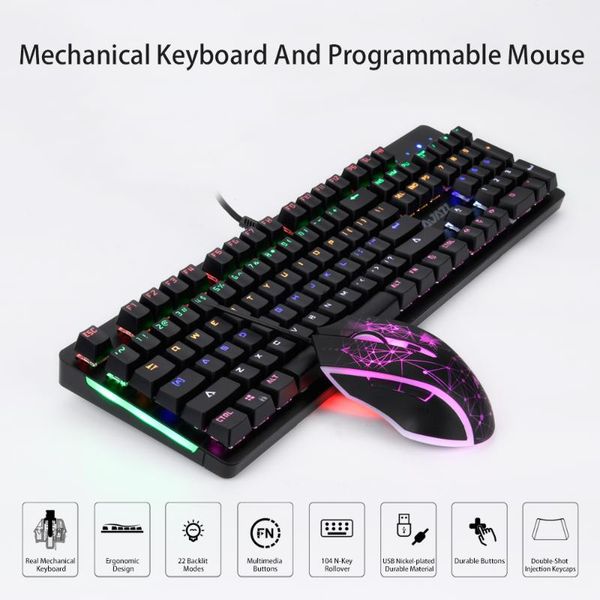keyboards ajazz mechanical keyboard and mouse 104 keys anti-gosting with rgb lighting 3200dpi wired usb mice for pc
keyboards ajazz mechanical keyboard and mouse 104 keys anti-gosting with rgb lighting 3200dpi wired usb mice for pc