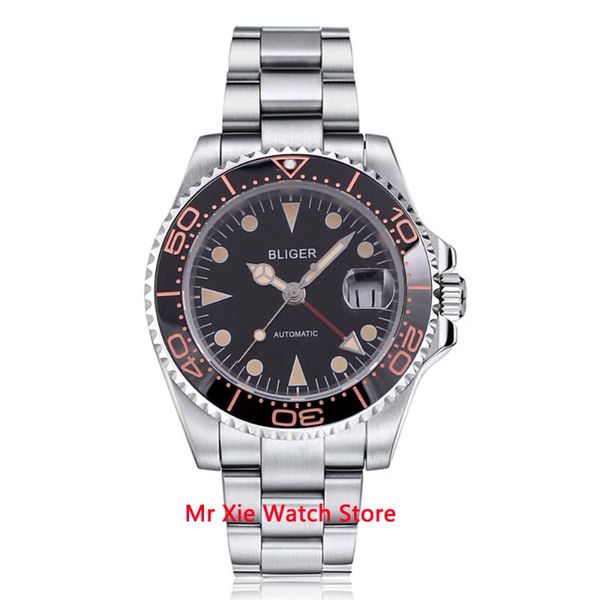 wristwatches 40mm automatic mechanical men watch luxury sapphire crystal vintage clock gmt luminous waterproof wristwatch, Slivery;brown
wristwatches 40mm automatic mechanical men watch luxury sapphire crystal vintage clock gmt luminous waterproof wristwatch, Slivery;brown