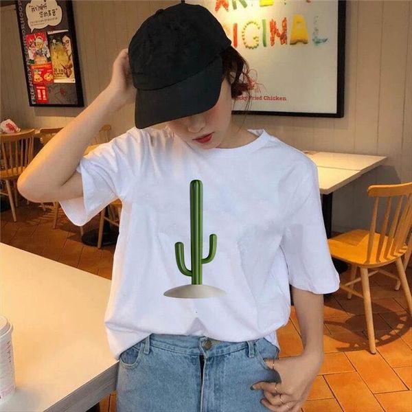 summer cactus print fashion womens t shirt tee graphic clothing camisas mujer, White
summer cactus print fashion womens t shirt tee graphic clothing camisas mujer, White