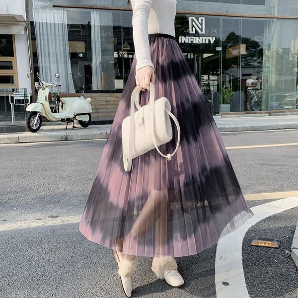 skirts autumn high waist thin halo dyed stripe super fairy mesh skirt over knee pleated a-line mid long summer, Black
skirts autumn high waist thin halo dyed stripe super fairy mesh skirt over knee pleated a-line mid long summer, Black