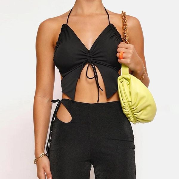 women's tanks & camis seasons solid halter crop camisole for women ribbons lace bandage drawstring sleeveless backless female club, White
women's tanks & camis seasons solid halter crop camisole for women ribbons lace bandage drawstring sleeveless backless female club, White