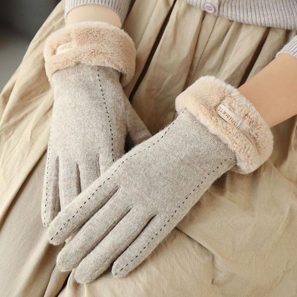 sports gloves winter autumn female hand warmer plush lining faux fur mittens 70% sheep wool cashmere for women outdoor driving, Black
sports gloves winter autumn female hand warmer plush lining faux fur mittens 70% sheep wool cashmere for women outdoor driving, Black