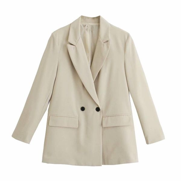 women's suits & blazers chic office lady double breasted blazer women vintage coat fashion notched collar long sleeve ladies outerwear, White;black
women's suits & blazers chic office lady double breasted blazer women vintage coat fashion notched collar long sleeve ladies outerwear, White;black