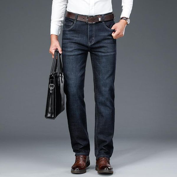 men's jeans business autumn classic dark blue black pure cotton stretch slim straight denim trousers brand clothing
men's jeans business autumn classic dark blue black pure cotton stretch slim straight denim trousers brand clothing