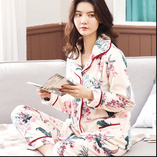 winter warm flannel pajamas sets women sleepwear thick coral velvet long sleeve nightgown girl pyjama set, Black;red
winter warm flannel pajamas sets women sleepwear thick coral velvet long sleeve nightgown girl pyjama set, Black;red